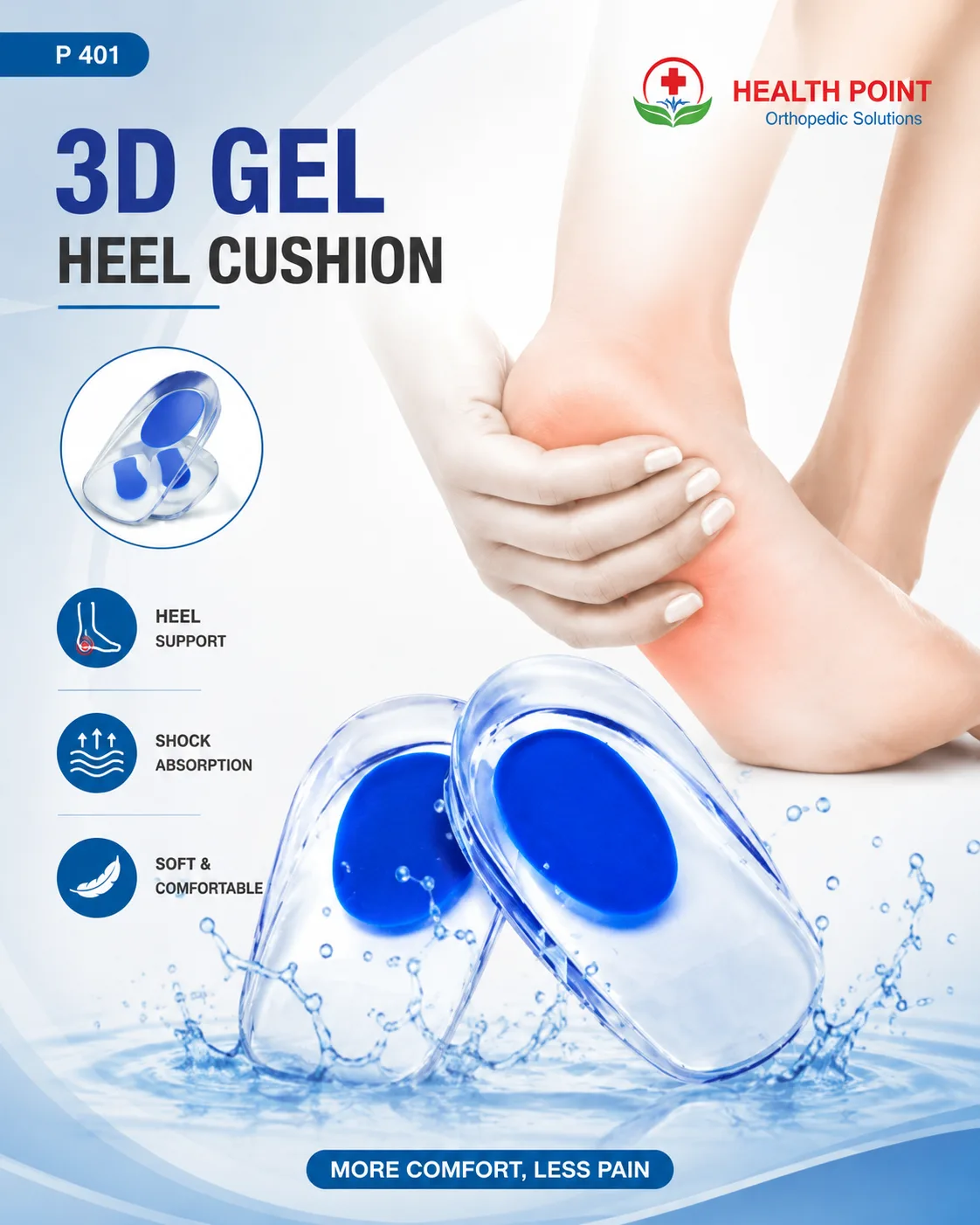 Health Point P401 3D Gel Heel Cushion - Image 2